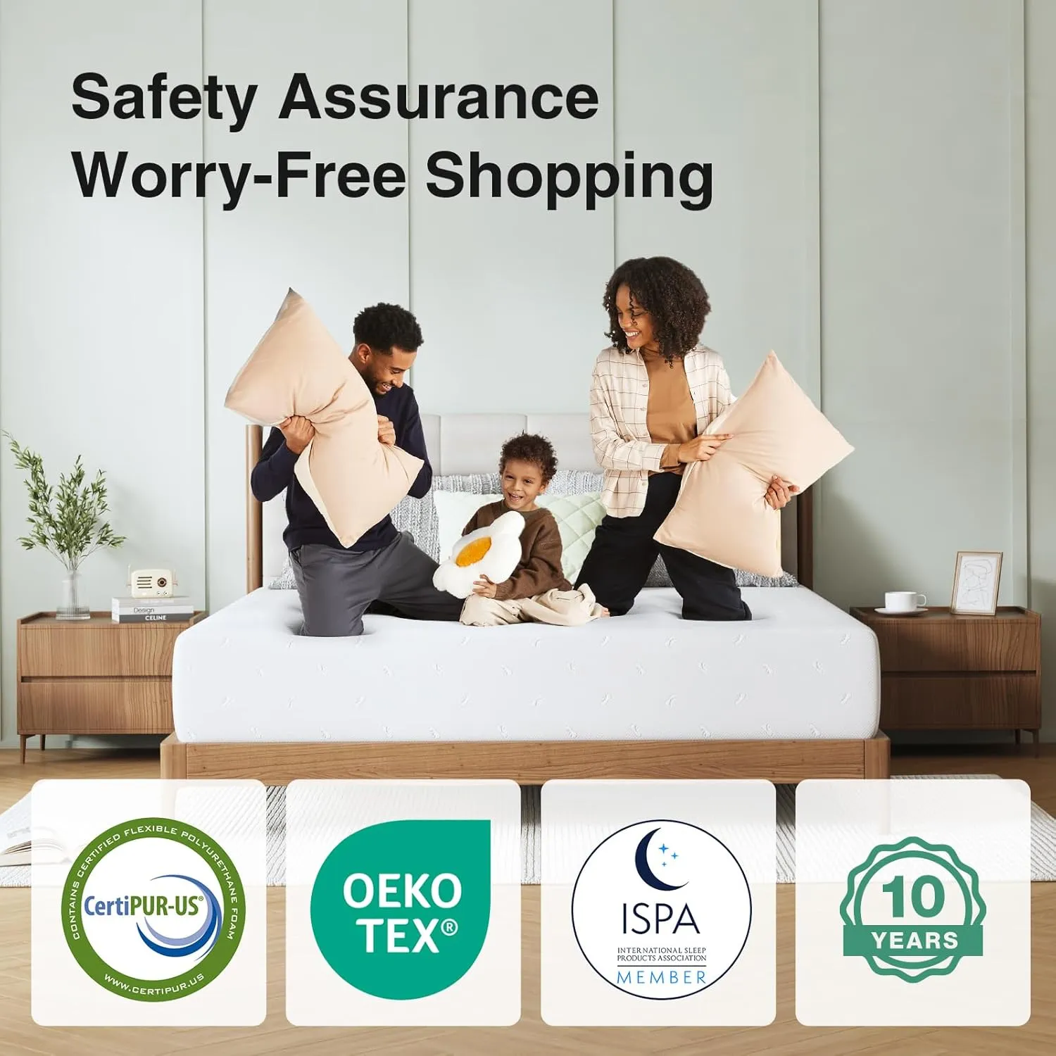 Novilla 8 Inch Twin Size Mattress, Twin Memory Foam Mattress for Kids with Comfortable & High-Density Support Foam for Cool Touch & Pressure Relief Mattresses in a Box Medium Firm Feel