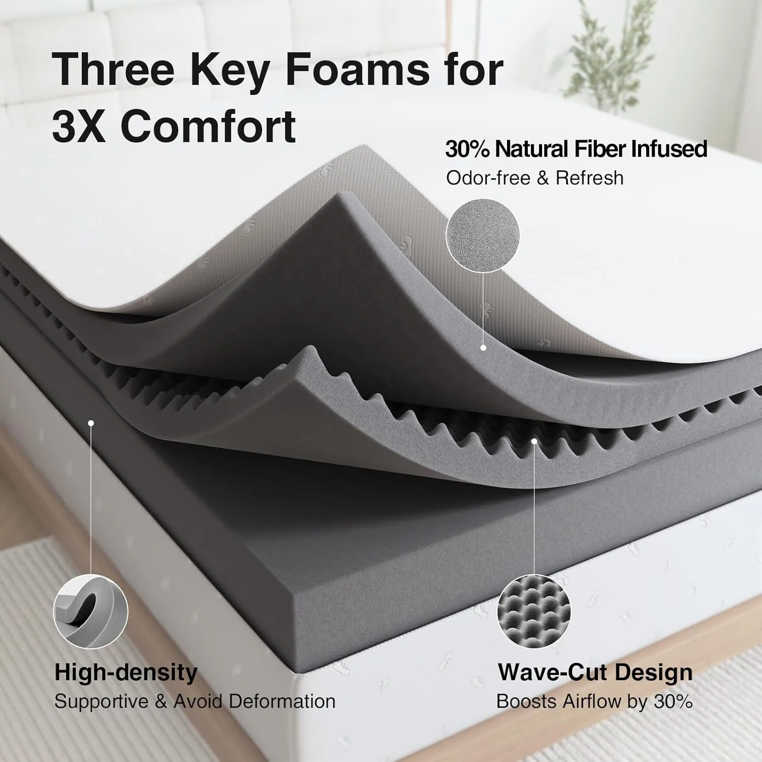 Novilla 8 Inch Twin Size Mattress, Twin Memory Foam Mattress for Kids with Comfortable & High-Density Support Foam for Cool Touch & Pressure Relief Mattresses in a Box Medium Firm Feel