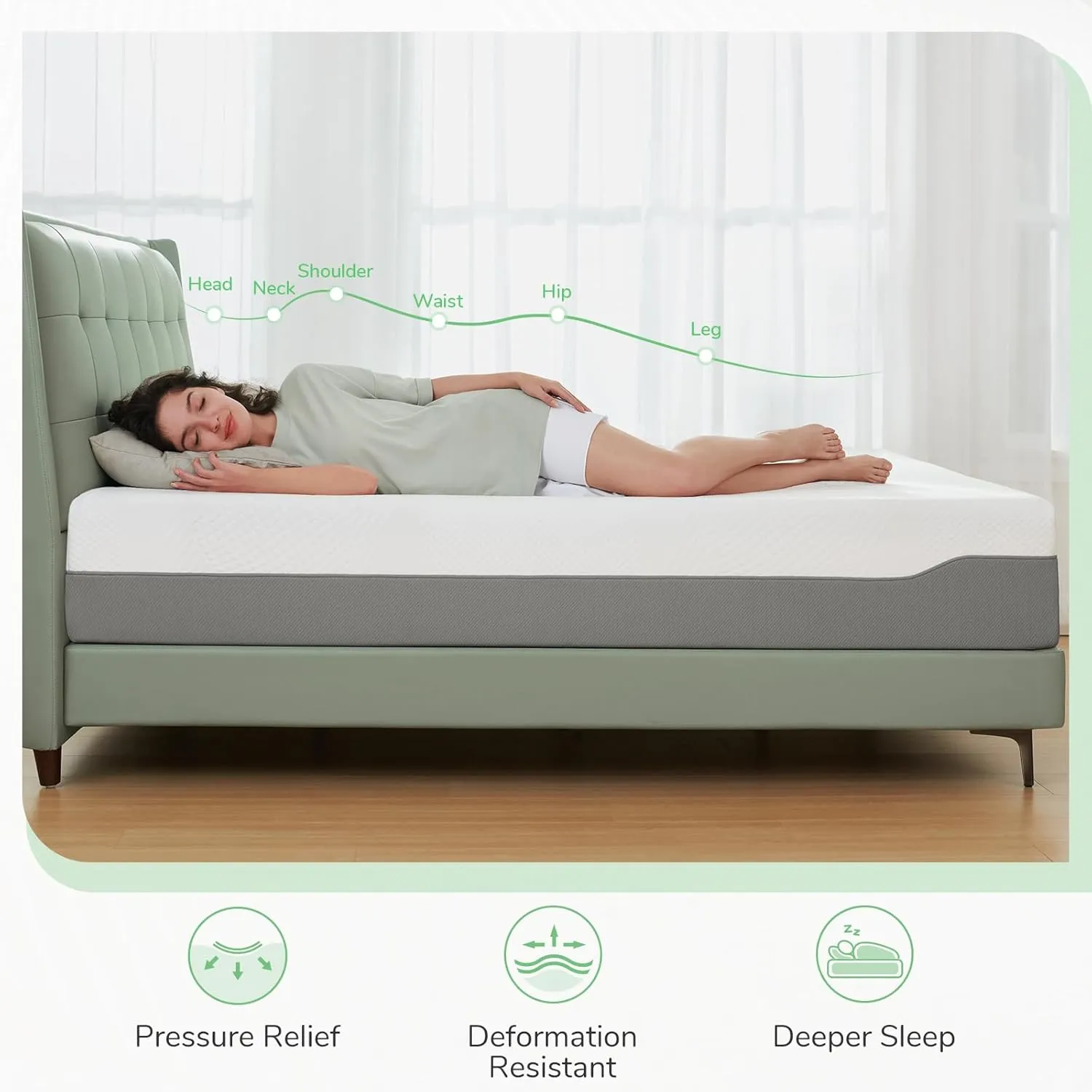 Novilla Full Size Mattress, 12 Inch Foam Mattress in a Box, Gel Memory Foam Mattress for Pressure Relief & Motion Isolation, Bed Mattresses with Medium Soft
