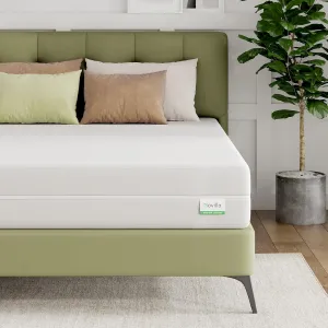Novilla Queen Mattress, 12 Inch Foam Mattress, Double Air Zone Queen Size Mattresses with Flippable Design for Back & Side Sleeper, Tight Top Mattresses with Breathable Fabric Cover