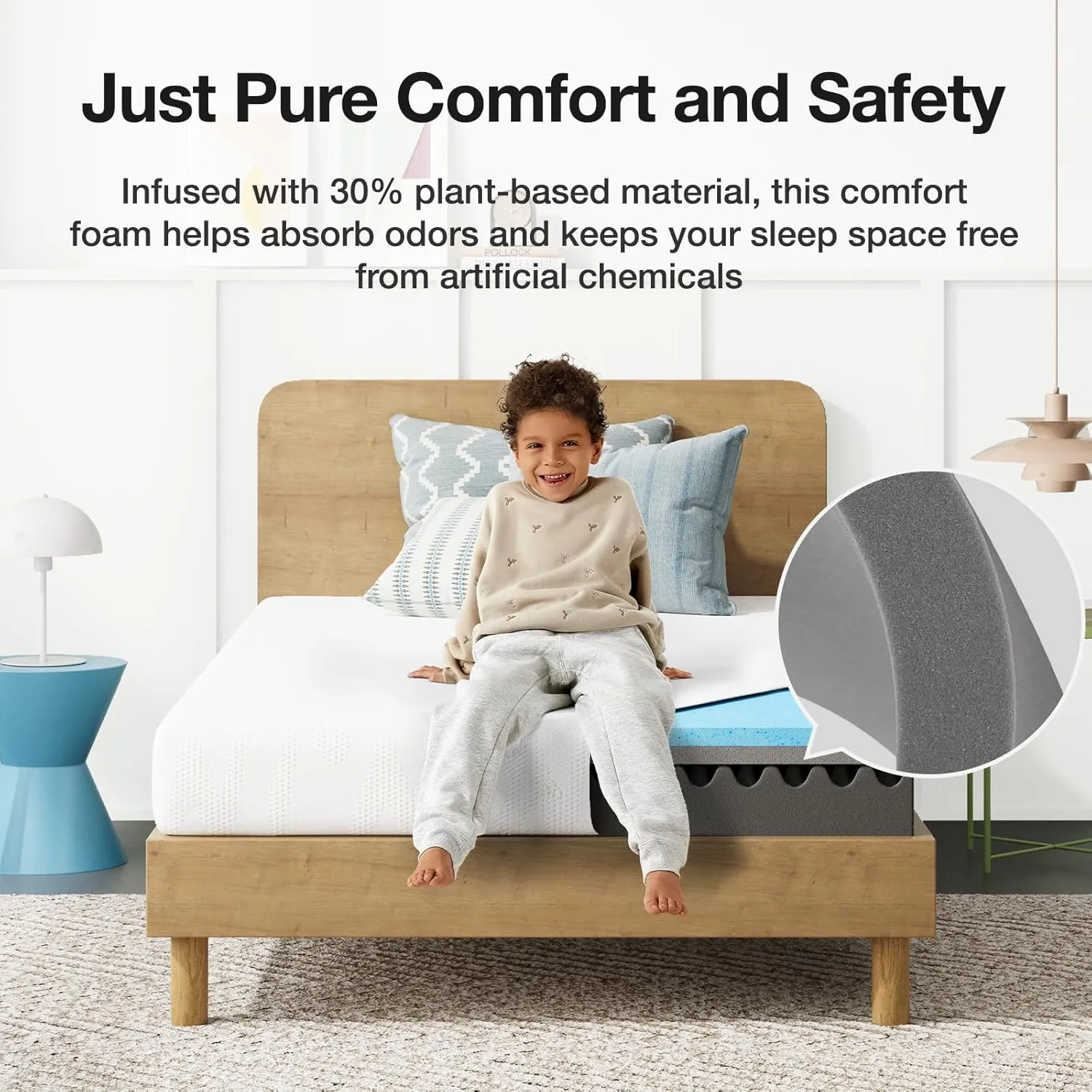 Novilla Twin Mattress for Kids, 5 Inch Twin Bed Mattresses in a Box, Gel Memory Foam Mattresses for Cooling Night Sleep, Pressure Relief, CertiPUR-US Certified