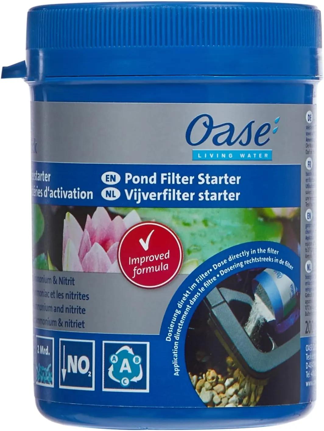 Oase AquaActiv BioKick Pond Filter Starter Bacteria, 200 ml