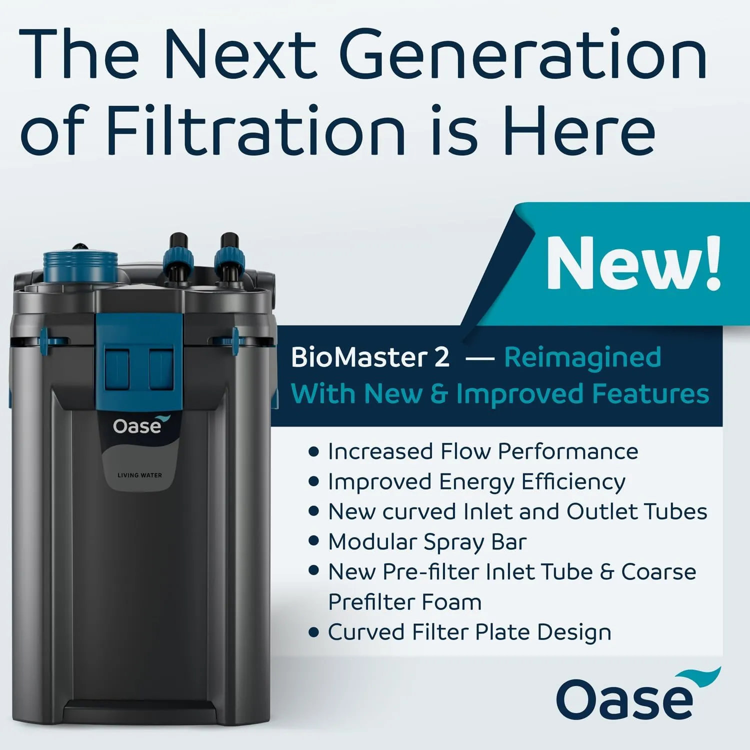 OASE BioMaster 2 Thermo 350 Canister Filter for Aquariums – External Aquarium Filter with Built-in Heater – EasyClean Pre-Filter, Quiet Operation – Freshwater & Saltwater, Up to 90 Gallons
