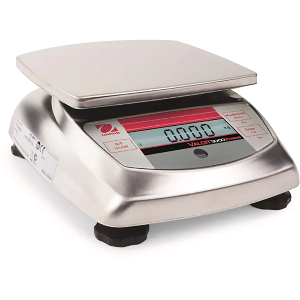 Ohaus 83998131 Valor Stainless Steel Xtreme Compact Precision Scale, 2000g x 0.1g