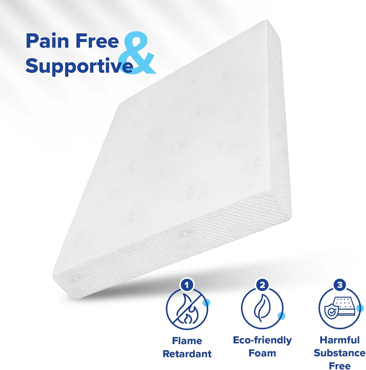 Olee Sleep Full Mattress, 8 Inch Gel Memory Foam Mattress, Gel Infused for Comfort and Pressure Relief, CertiPUR-US Certified, Bed-in-a-Box, Medium Firm, Full Size