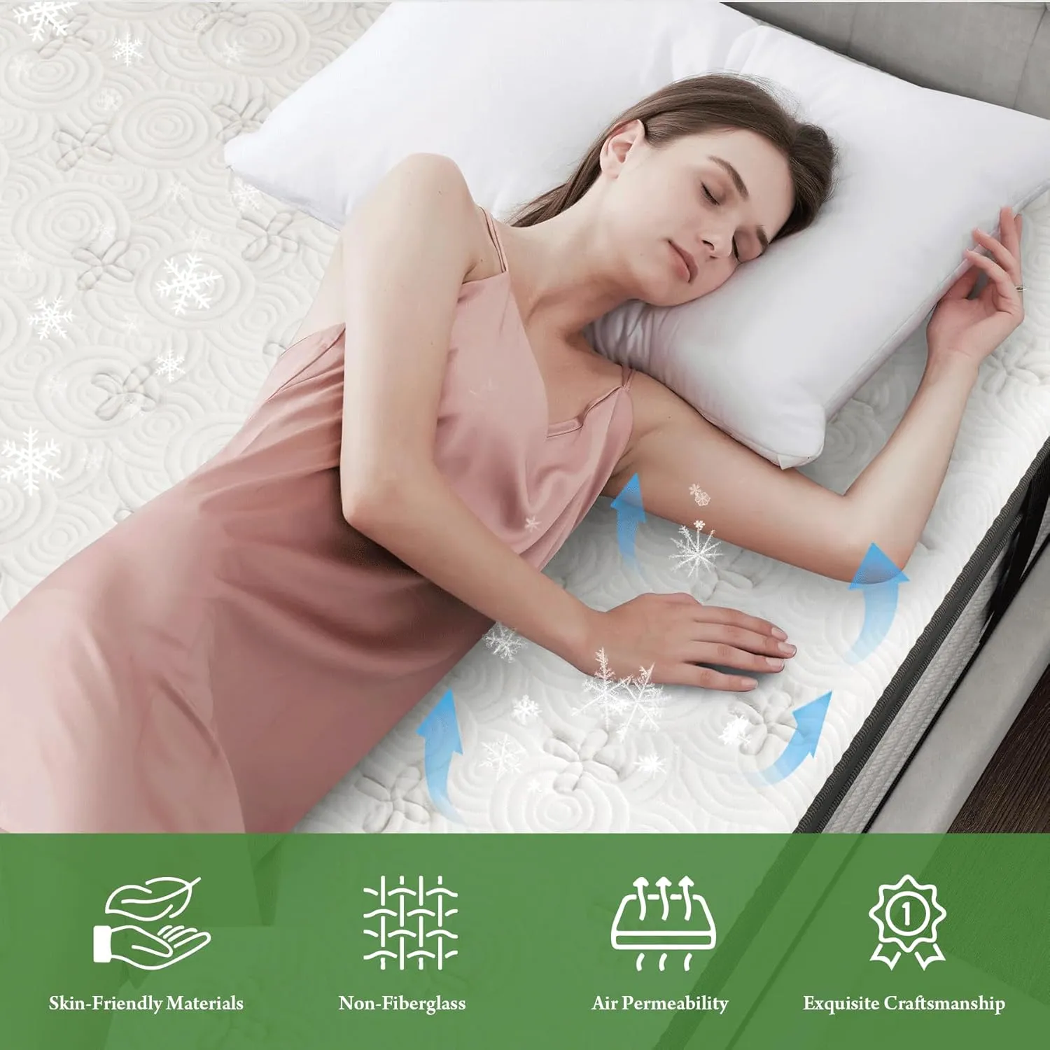 Onlylucky Firm Queen Mattress 12 Inch, Luxury Gel Memory Foam, 365 Night Trial, Hybrid Mattress Queen Size with Premier Pocket Springs for Comfort Night Sleep, CertiPUR-US Certified