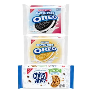 OREO and CHIPS AHOY! Gluten Free Cookies Variety Pack, OREO Double Stuf, OREO Golden, CHIPS AHOY! Chocolate Chip Cookies, 3 Packs