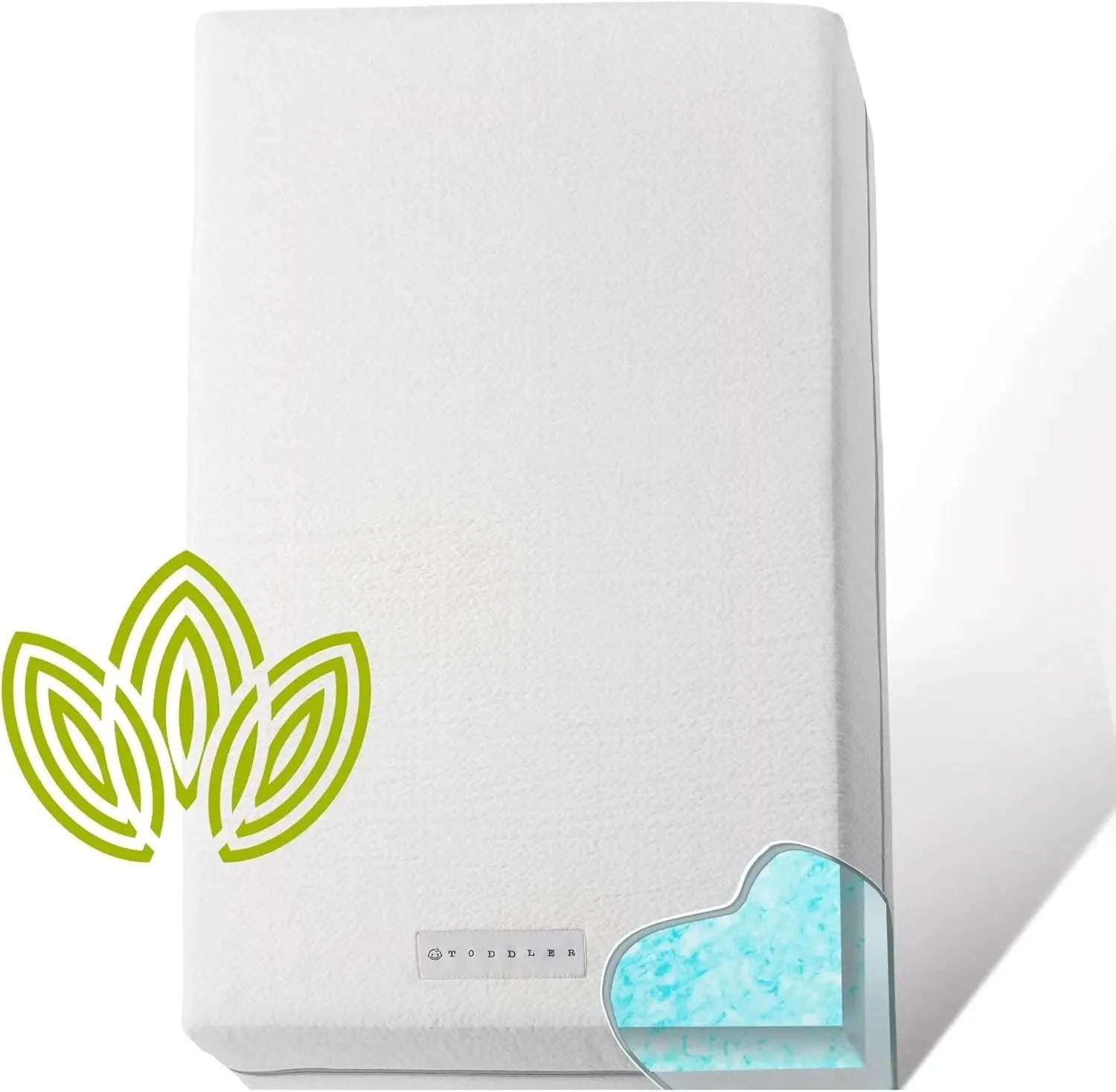 Organic Crib Mattress - Dual-Sided, Waterproof, Safe, Breathable - For Infants & Toddlers