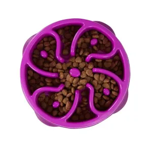 Outward Hound Fun Feeder Slo Bowl Purple
