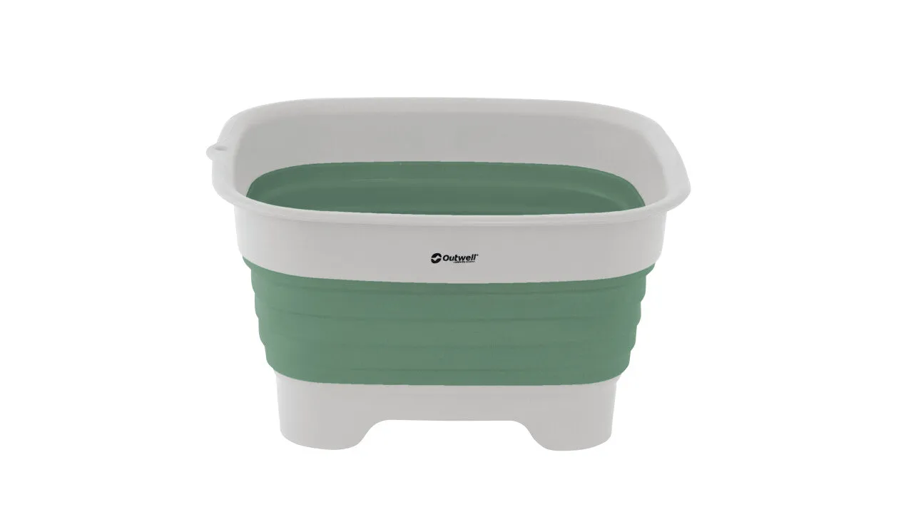 Outwell Collaps Wash Bowl with Drain Shadow Green