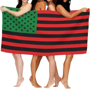 Pan-African American Flag Beach Towels Vacation Essentials Quick Dry Sand Free Oversized Bath Pool Swim Towel Extra Large Absorbent Bathroom Towels Adult Travel Accessories