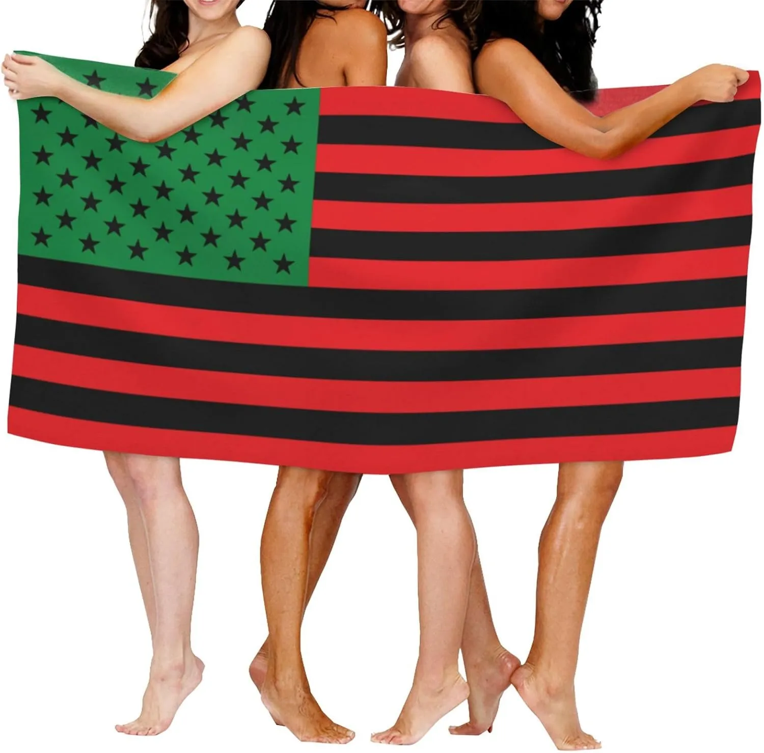 Pan-African American Flag Beach Towels Vacation Essentials Quick Dry Sand Free Oversized Bath Pool Swim Towel Extra Large Absorbent Bathroom Towels Adult Travel Accessories