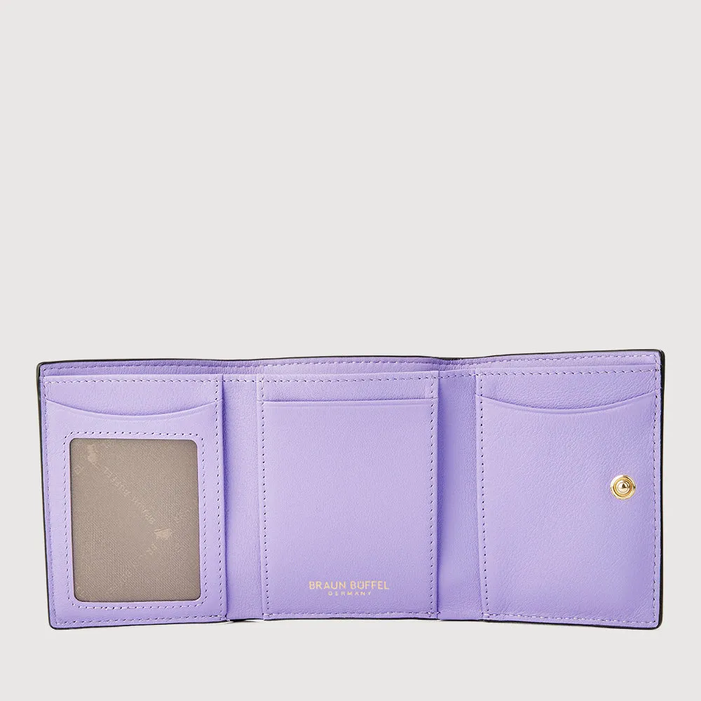 PAN TRIFOLD SMALL WALLET WITH EXTERNAL COIN COMPARTMENT