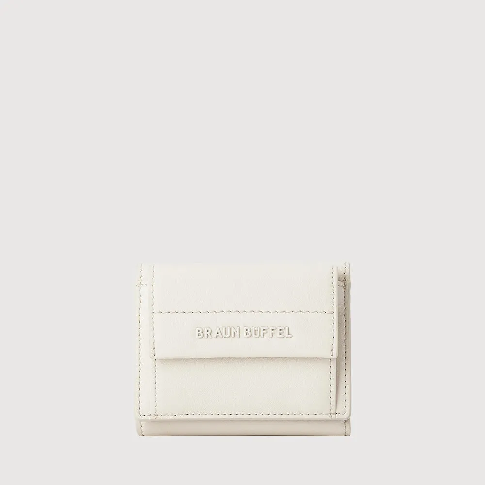 PAN TRIFOLD SMALL WALLET WITH EXTERNAL COIN COMPARTMENT