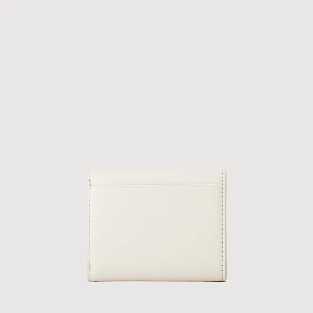 PAN TRIFOLD SMALL WALLET WITH EXTERNAL COIN COMPARTMENT