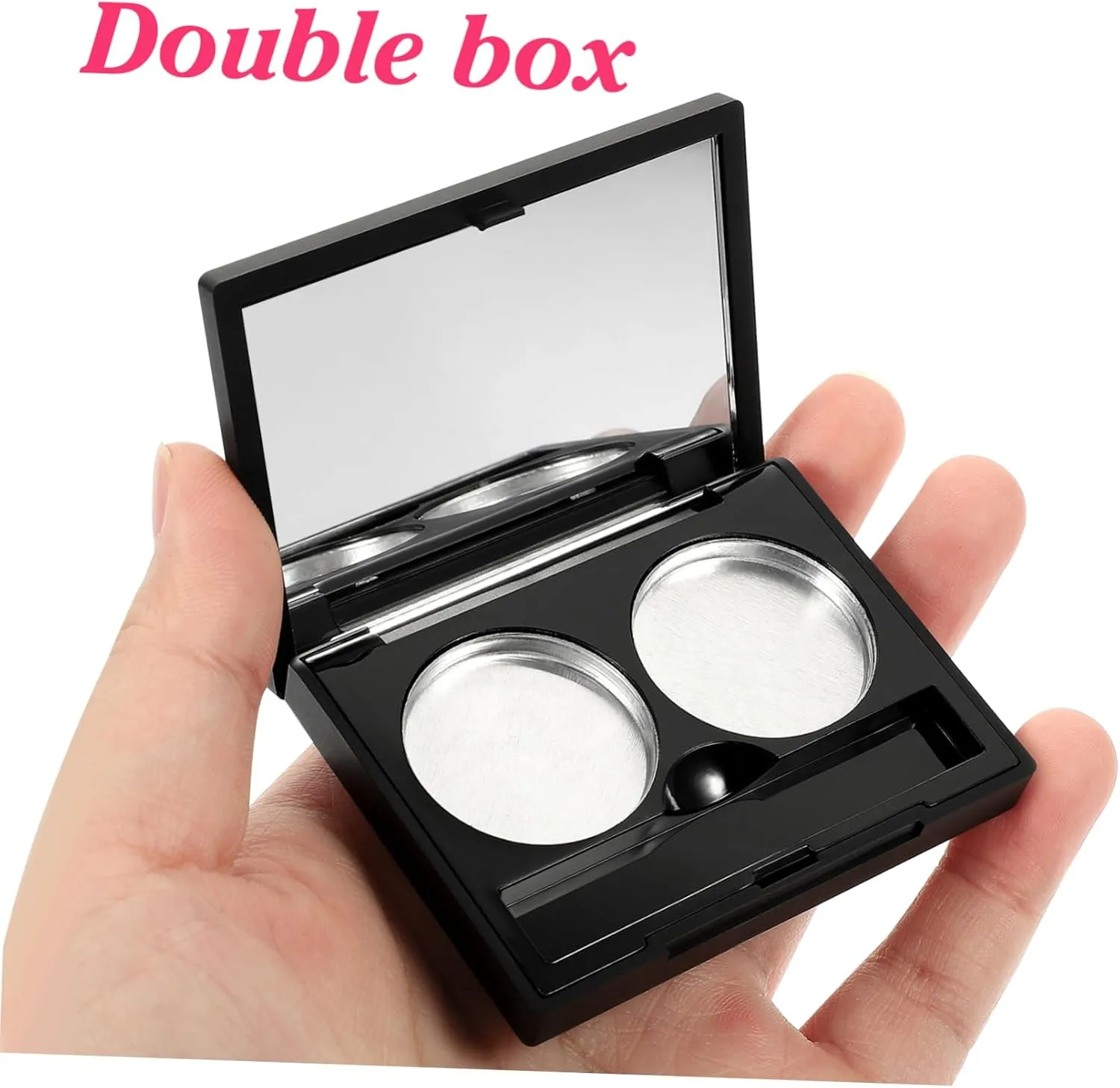 PartyKindom 3 Sets Cosmetic Containers for DIY Eyeshadow Portable Makeup Cases Durable Eyeshadow Pallet Compact for for Craft Projects and Custom Blending