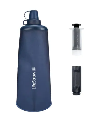 Peak Series Collapsible Squeeze Bottle with Filter - 1L