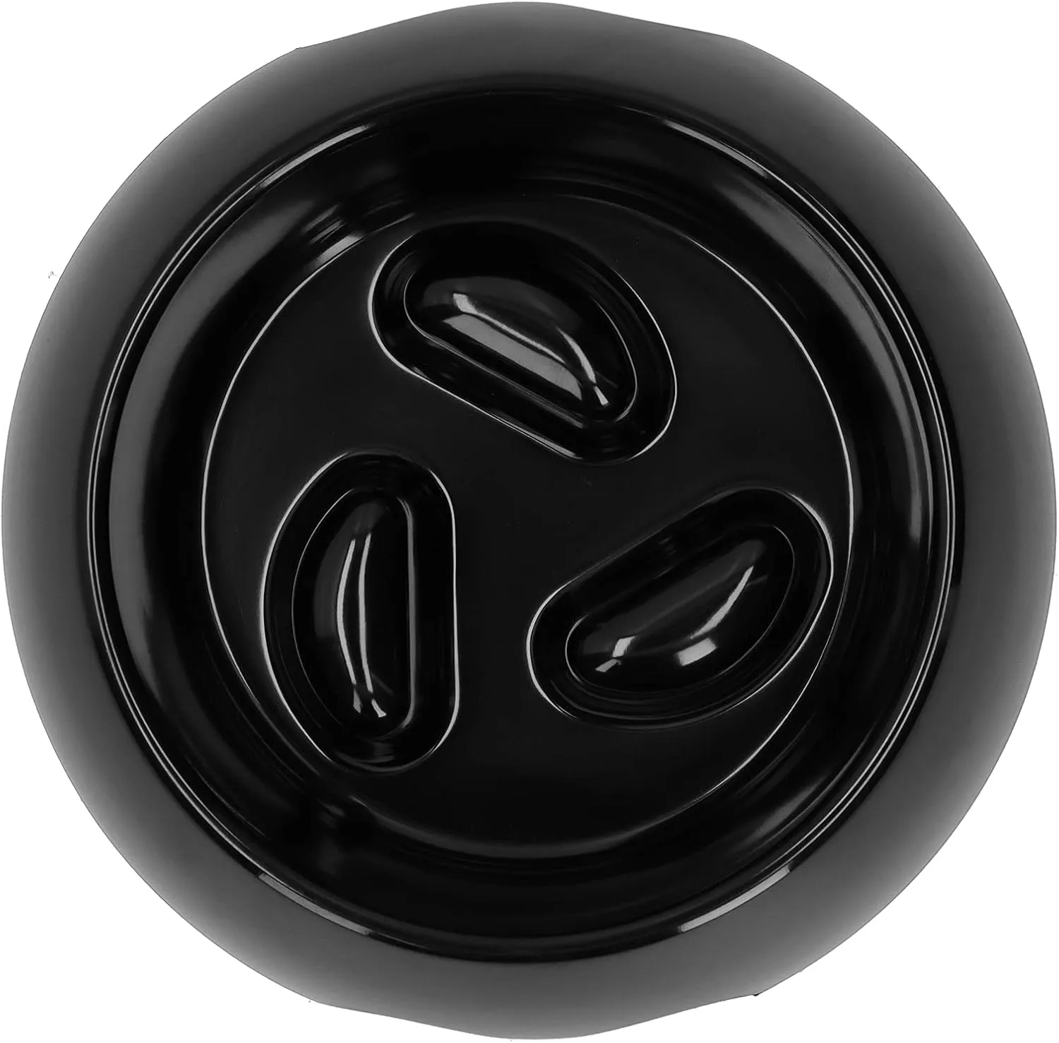 Pet Slow Feeder Bowl | 3 - Pillar Design Helps Reduce Fast Eating & Choking | Slip - Proof Dog Cat Bowl for Dry/Wet Food | Sturdy Melamine Material | Eco - Friendly Pet Supplies (Black)