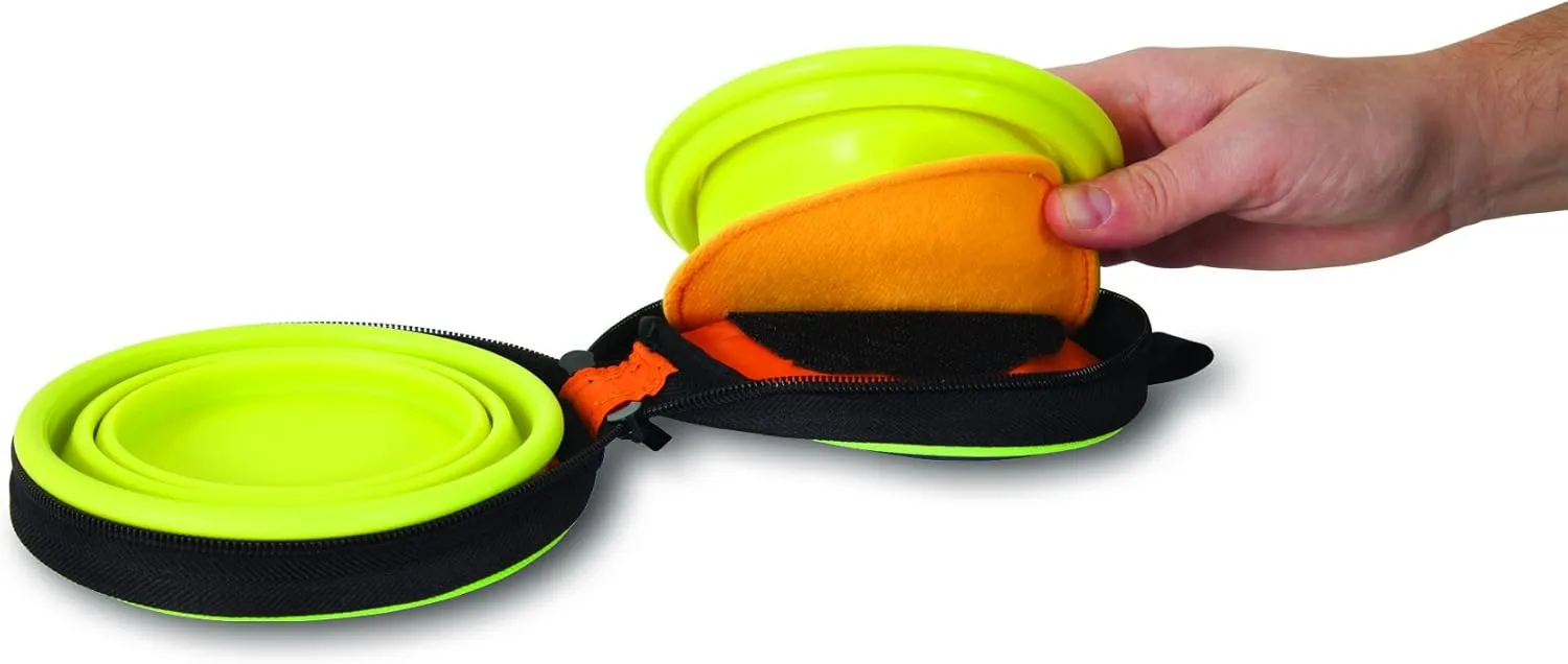 Petmate 3-Cup Silicone Duo Travel Bowl