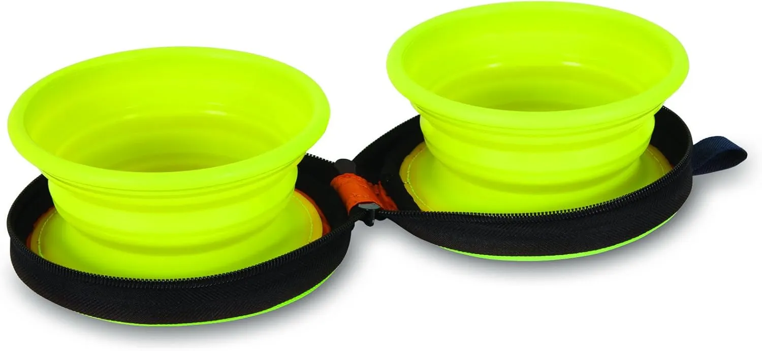 Petmate 3-Cup Silicone Duo Travel Bowl