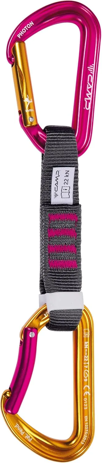 Photon Express KS Janja Quickdraws - 6-Pack of Lightweight Quickdraws for Sport Climbing
