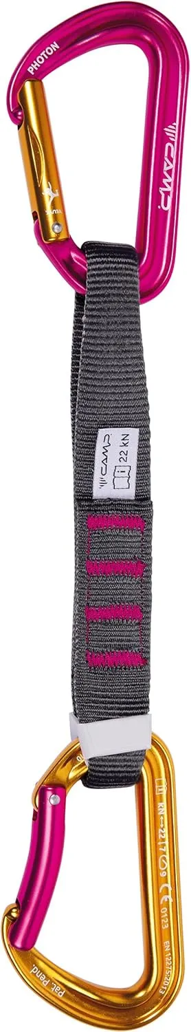 Photon Express KS Janja Quickdraws - 6-Pack of Lightweight Quickdraws for Sport Climbing