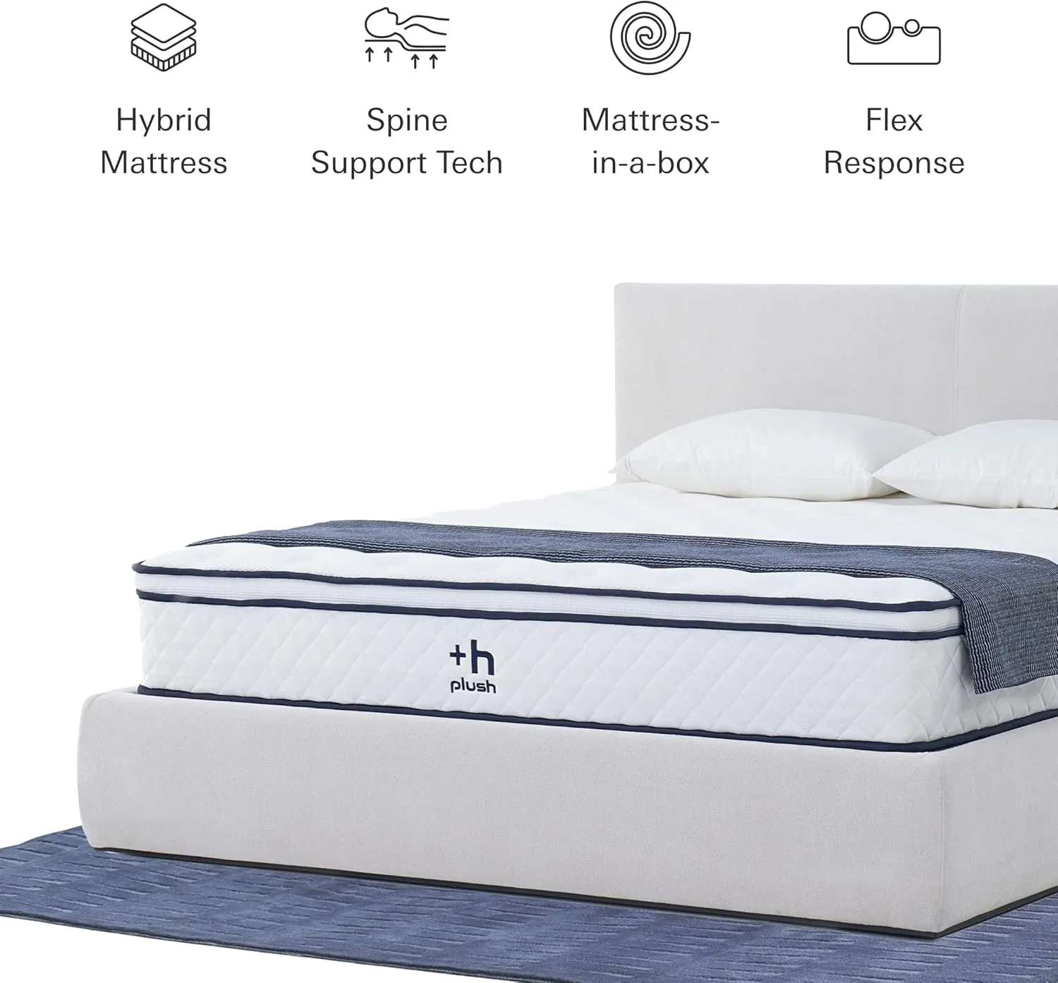 Plush Dream Full Mattress 12 Inch Hybrid Pocketed Springs - Mattress in a Box with Memory Foam, Soft Plush Feel, Motion Isolation, Multi-Zone Spinal Support