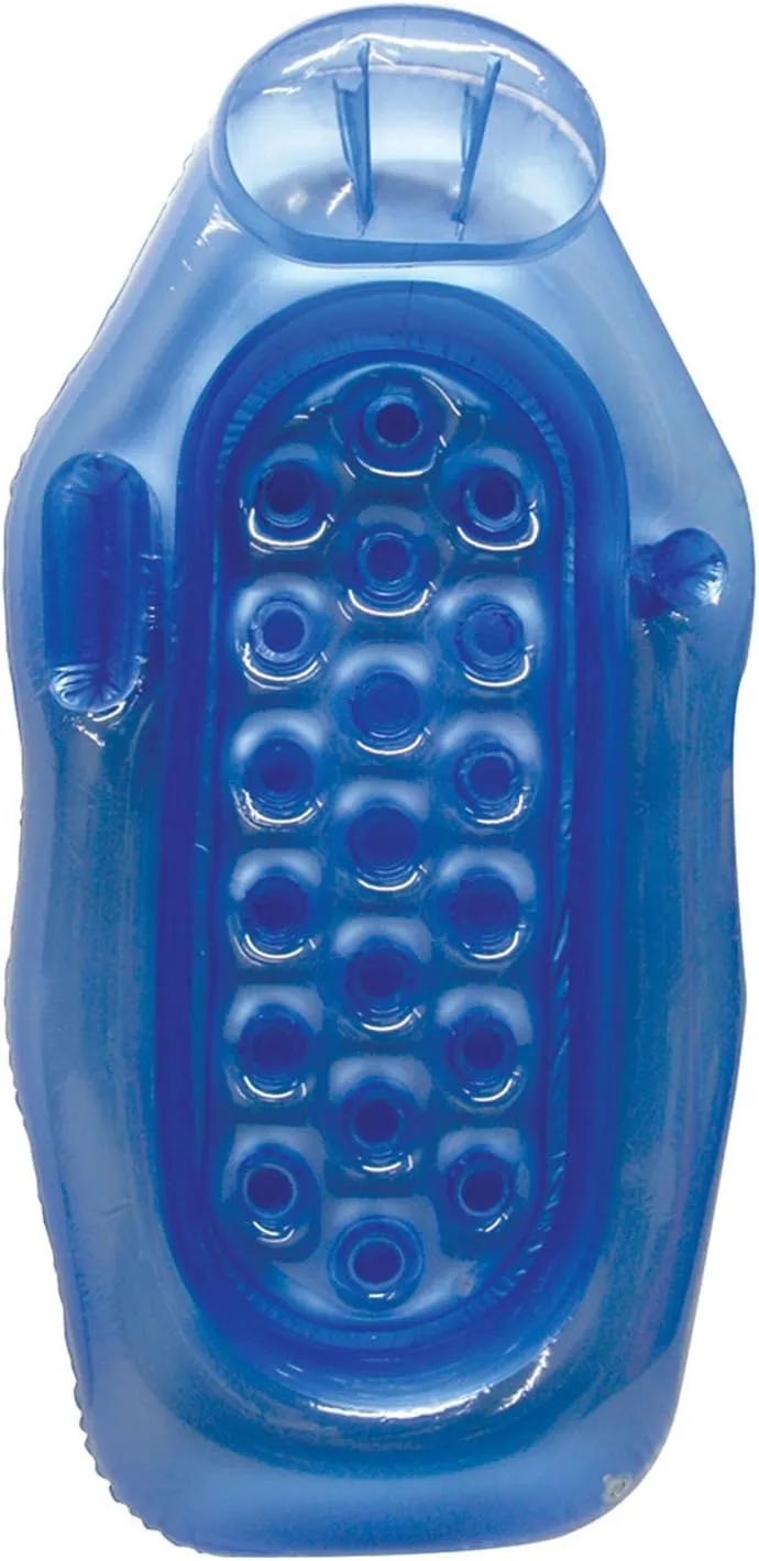 Poolmaster Riviera Inflatable Wet/Dry Sun Swimming Pool Lounge and Swimming Pool Float (Blue)