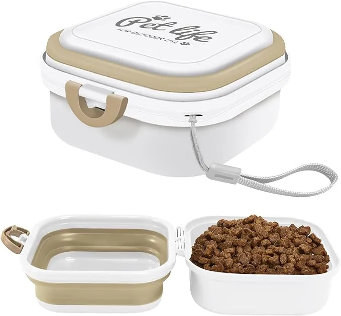 Portable Double-Layer Dog Water & Food Bowl | Perfect for Outdoor Adventures | BPA-Free