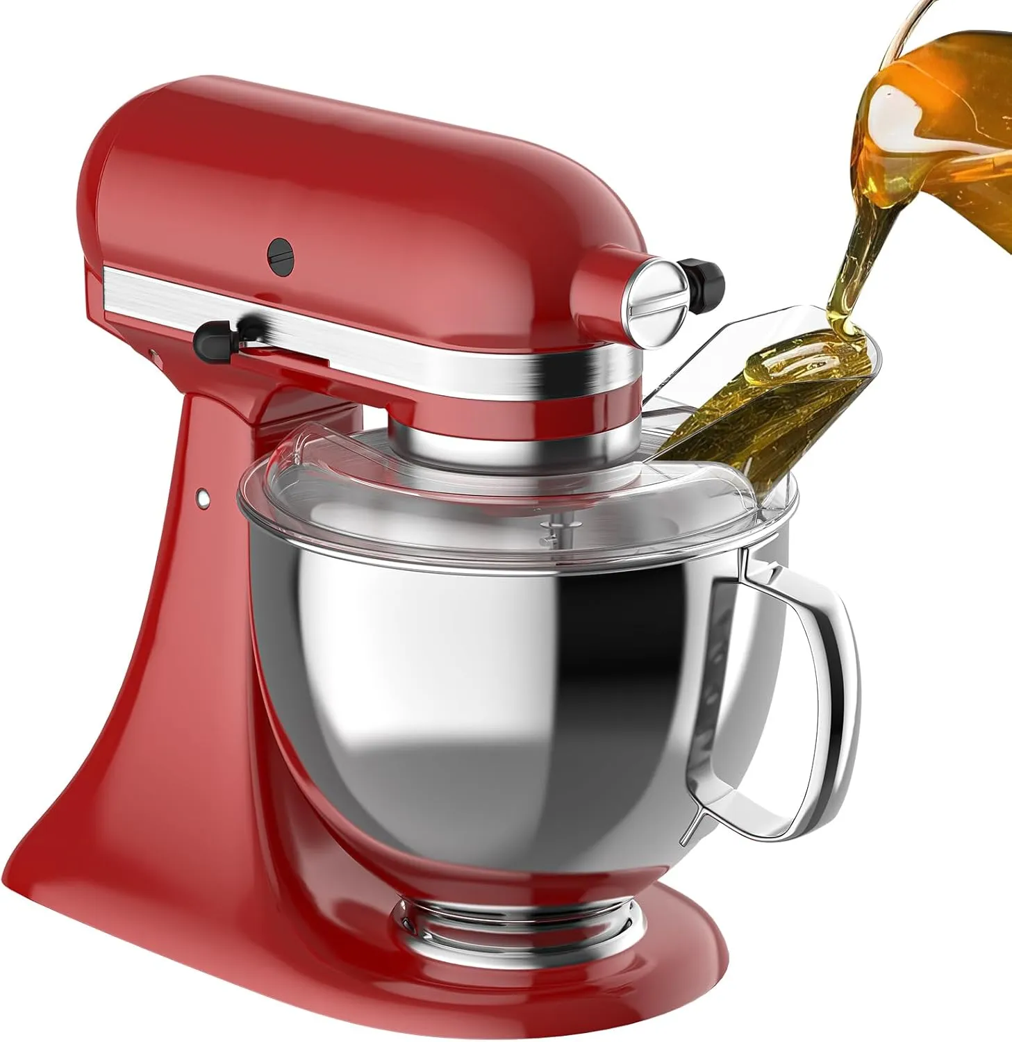 Pouring Shield for KitchenAid 4.5-5QT Mixer Bowl(Stainless Steel, Glass, Ceramic) - Secure Fit Splash Guard for KitchenAid Tilt-Head Stand Mixers and Dishwasher Safe
