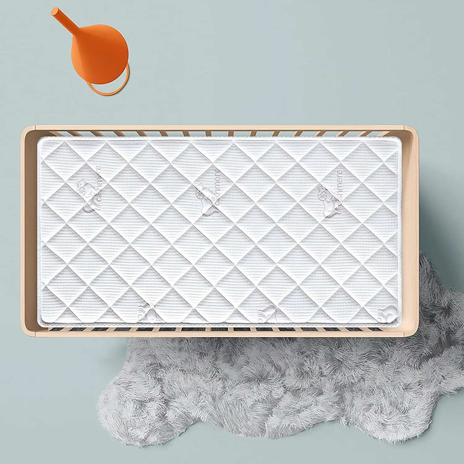 Premium Crib & Toddler Mattress,100% Knitted Fabric, Premium Fleece Surface-Hypoallergenic, 5" Thick Firm Soft Crib Mattress, Non-Toxic - Fits Standard Cribs & Toddler Beds