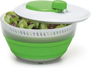 Prepworks by Progressive 3 Quart Space Saving Folding Collapsible Drainer, & Colander for Salad Preparation and Food Washing (Green)