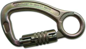 ProClimb USR-14-C3T Triple Lock Steel Carabiner with Integral Eye, 139 mm x 77 mm - Safety Supply, Dimensions: 15.24 cm L x 12.7 cm W x 2.54 cm H, Origin: Taiwan, Weight: 2.0 lbs