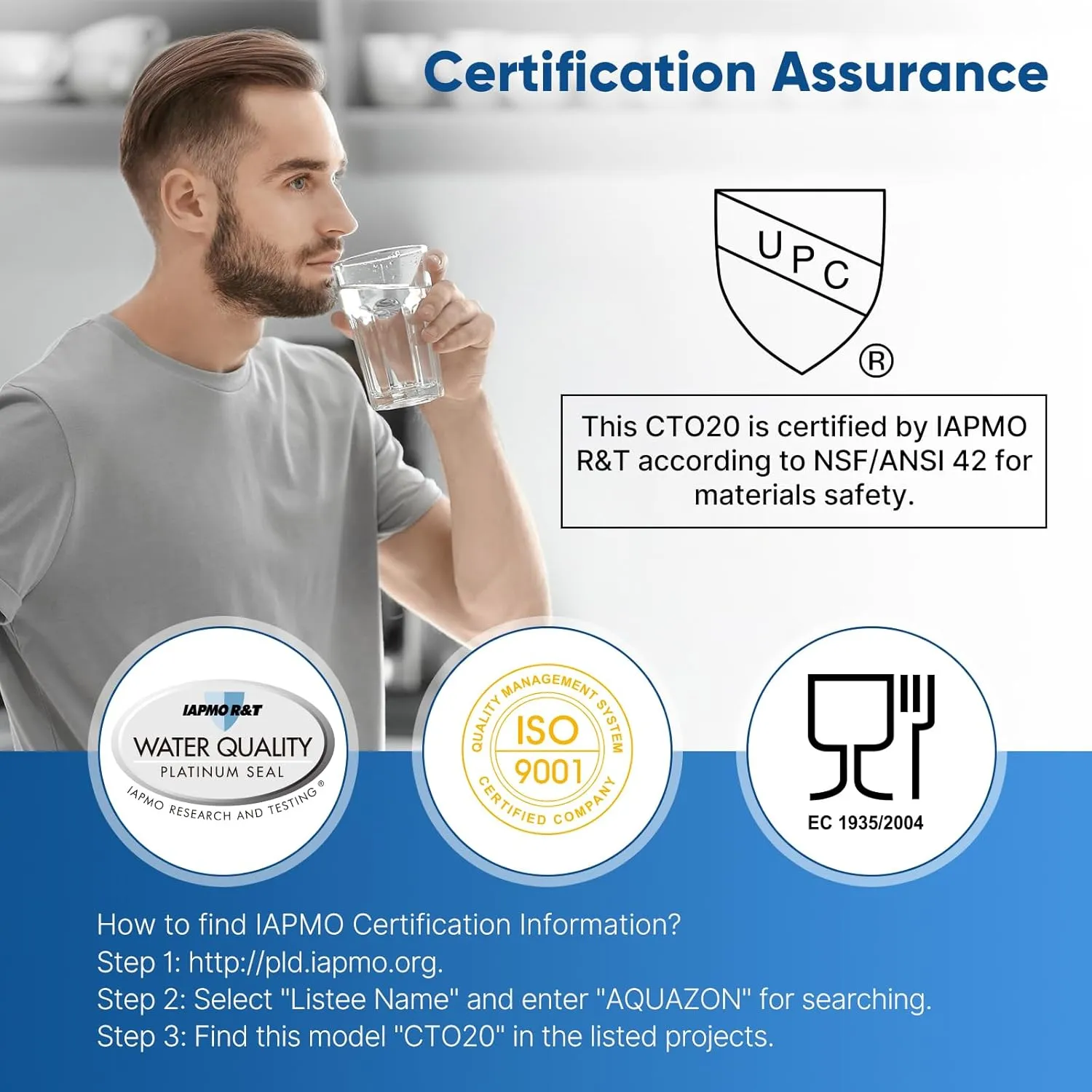 PUREPLUS 5 Micron 20" x 2.5" Whole House CTO Carbon Sediment Water Filter Cartridge Compatible with C1-20, EP-20, HX-CB-25-2010, F3WCB32, Pack of 2