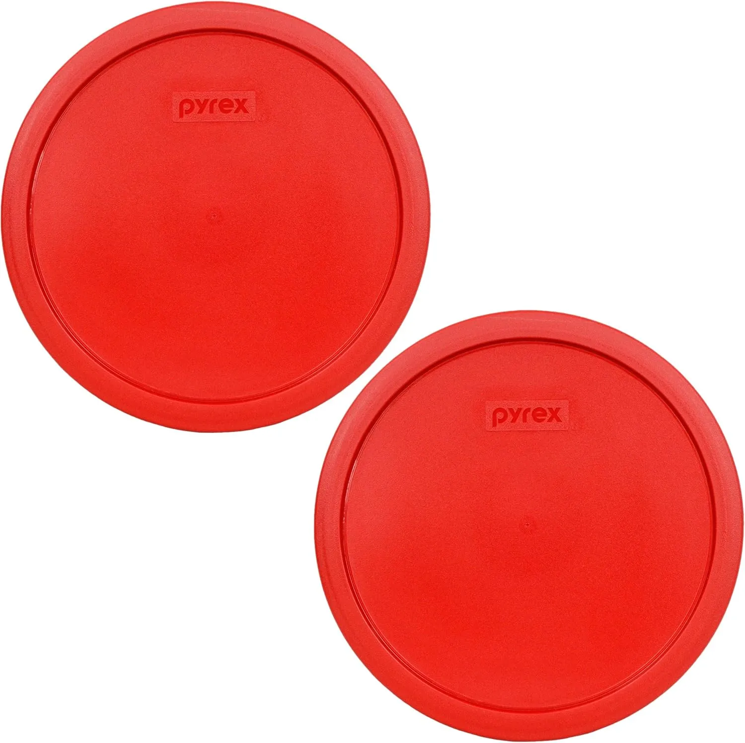 Pyrex 7403-PC 10 Cup Red Round Plastic Storage Lid, Made in USA - 2 Pack