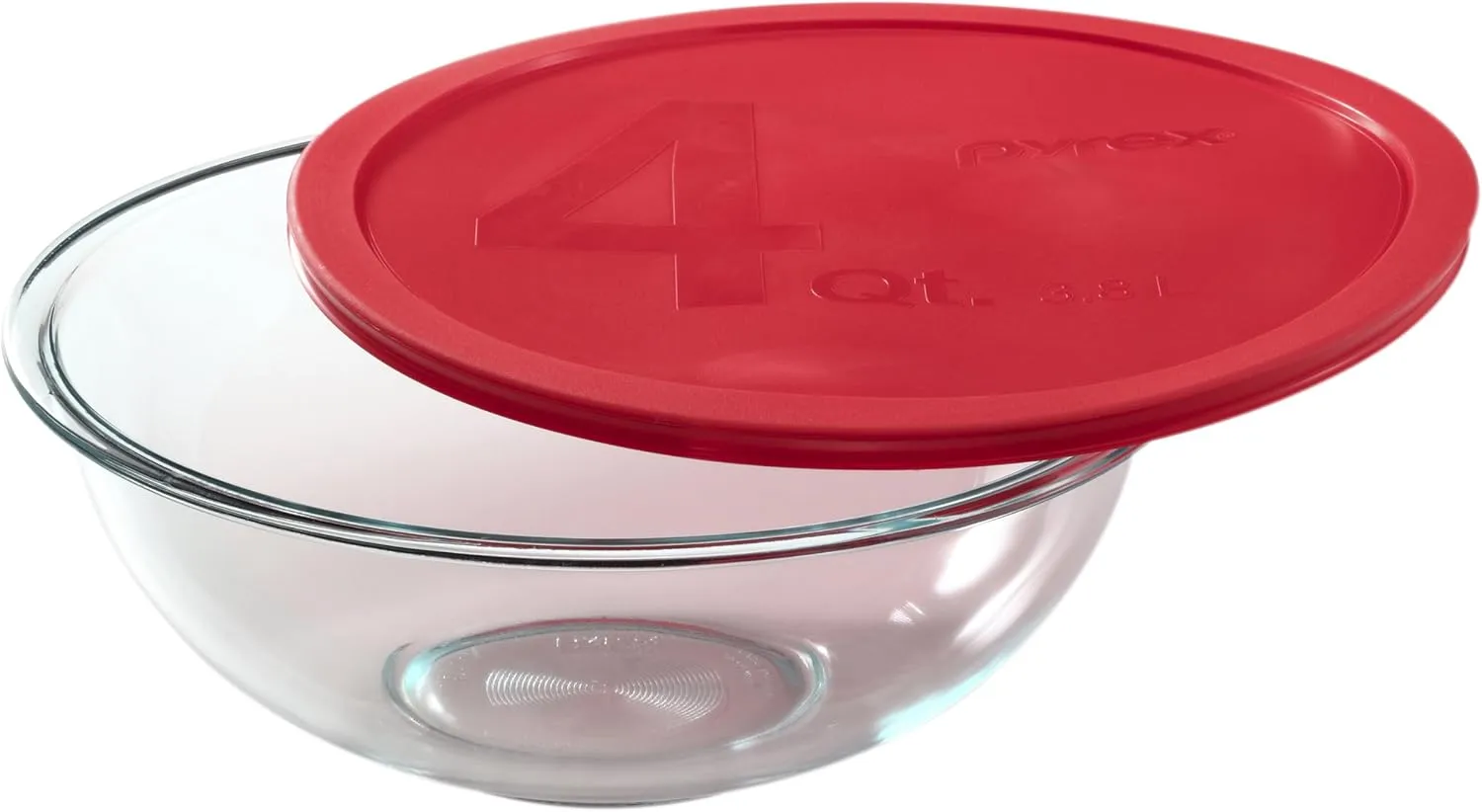 Pyrex Smart Essentials 4-Quart Glass Mixing Bowl, 3.79 liters