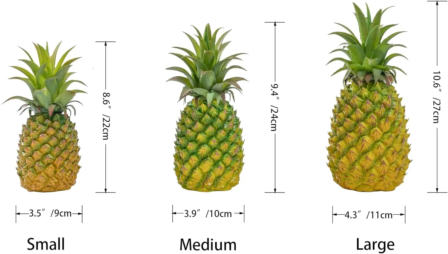 QIRMIZI Artificial Pineapple -Simulated Fruit Decoration, Lifelike Fake Fruit Model, Perfect for Home Decor, Kitchen, Party & Photography Prop – Realistic & Eco-Friendly,Green Large