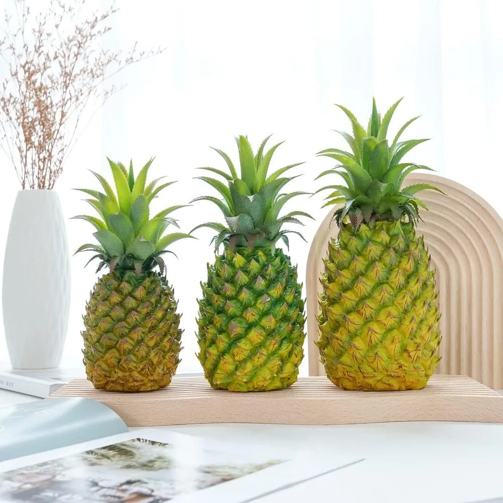 QIRMIZI Artificial Pineapple -Simulated Fruit Decoration, Lifelike Fake Fruit Model, Perfect for Home Decor, Kitchen, Party & Photography Prop – Realistic & Eco-Friendly,Green Large