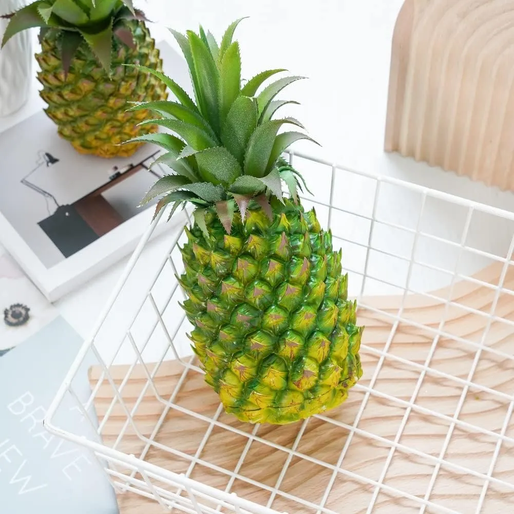 QIRMIZI Artificial Pineapple -Simulated Fruit Decoration, Lifelike Fake Fruit Model, Perfect for Home Decor, Kitchen, Party & Photography Prop – Realistic & Eco-Friendly,Green Large