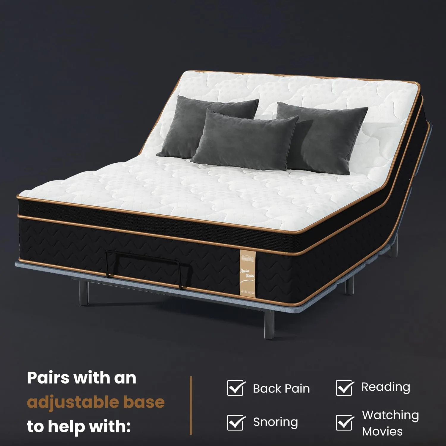 Queen Mattress, 12-Inch Deluxe Hybrid Mattresses, Fiberglass-Free Memory Foam Mattress in a Box, Individual Pocket Spring-Motion Isolation-Medium Firm-Extra Edge Support,365 Nights Trial,CertiPUR-US