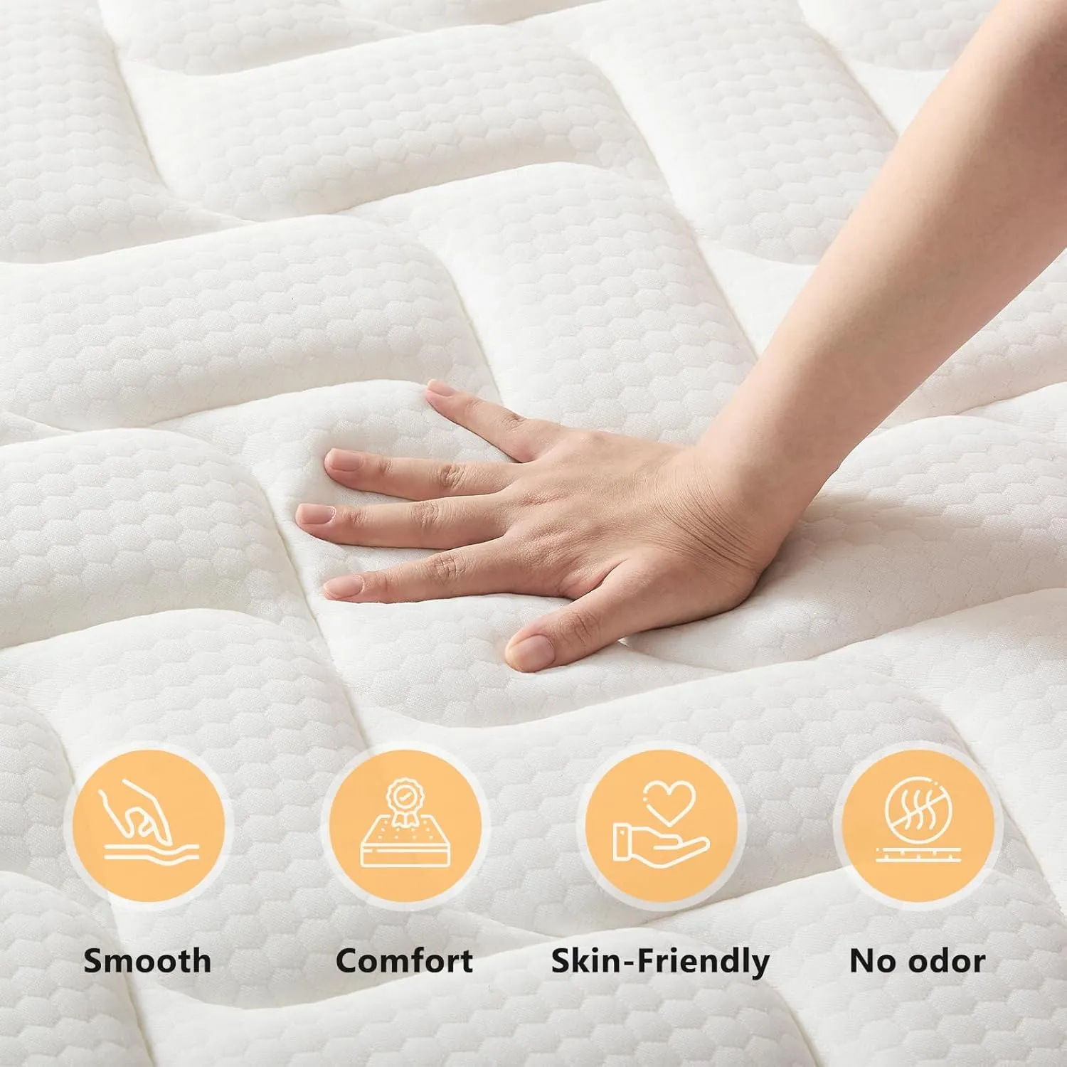 Queen Mattress 12 Inch Hybrid Mattresses with Memory Foam - Mattress in a Box with Individual Pocket Spring - Medium Firm Sleep Support Pressure Relief CertiPUR-US Certified 12 Inch Queen