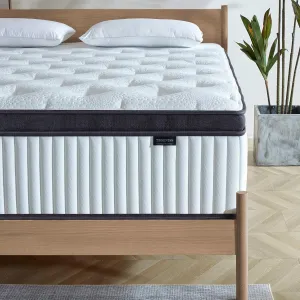 Queen Mattress, 12 Inch Queen Size Mattresses in a Box,Memory Foam Hybrid Mattress,with Individual Pocket Spring for Motion Isolation & Silent Sleep, Pressure Relief,Plush Firmness.