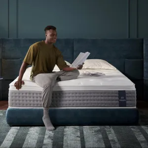 Queen Mattress 12 Inch,Medium Firm Hybrid with Memory Foam& Individually Wrapped Pocket Coils for Support,CertiPUR-US Certified,Fiberglass-Free