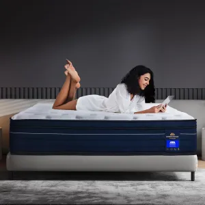 Queen Mattress 14 Inch,Memory Foam Hybrid Queen Size Mattresses in a Box,Motion Isolation & Pressure Relief,Medium Firm Support,CertiPUR-US