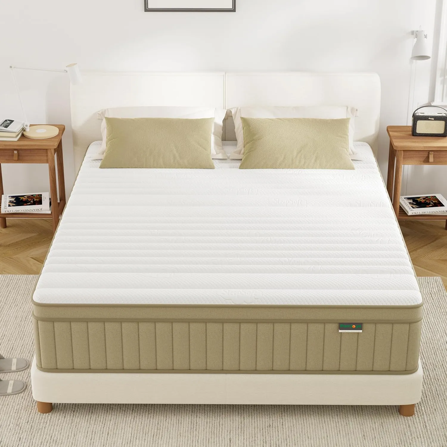 Queen Mattress Firm, 14 Inch Queen Size Mattress in a Box,Hybrid Memory Foam Queen Mattress with Individual Pocket Spring for Motion Isolation & Pressure Relief