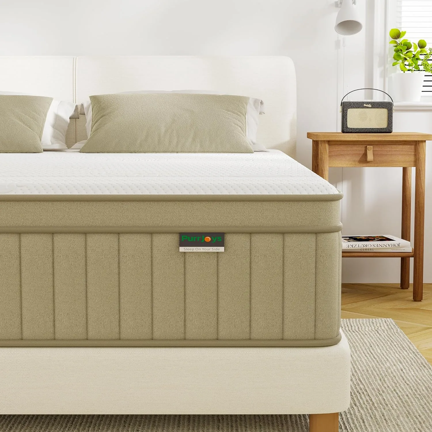 Queen Mattress Firm, 14 Inch Queen Size Mattress in a Box,Hybrid Memory Foam Queen Mattress with Individual Pocket Spring for Motion Isolation & Pressure Relief