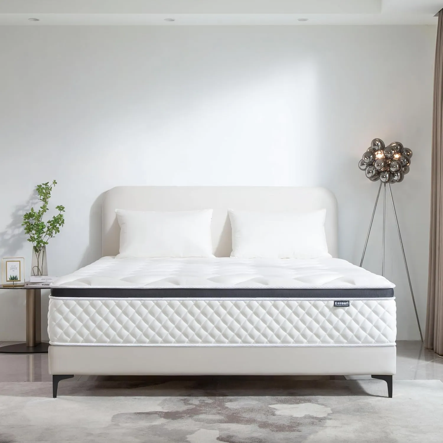 Queen Mattress,12 Inch Queen Size Mattress in a Box,Gel Memory Foam and Innerspring Hybrid Mattresses with Individual Pocket Spring for Motion Isolation,Medium Firm Feel,CertiPUR-US