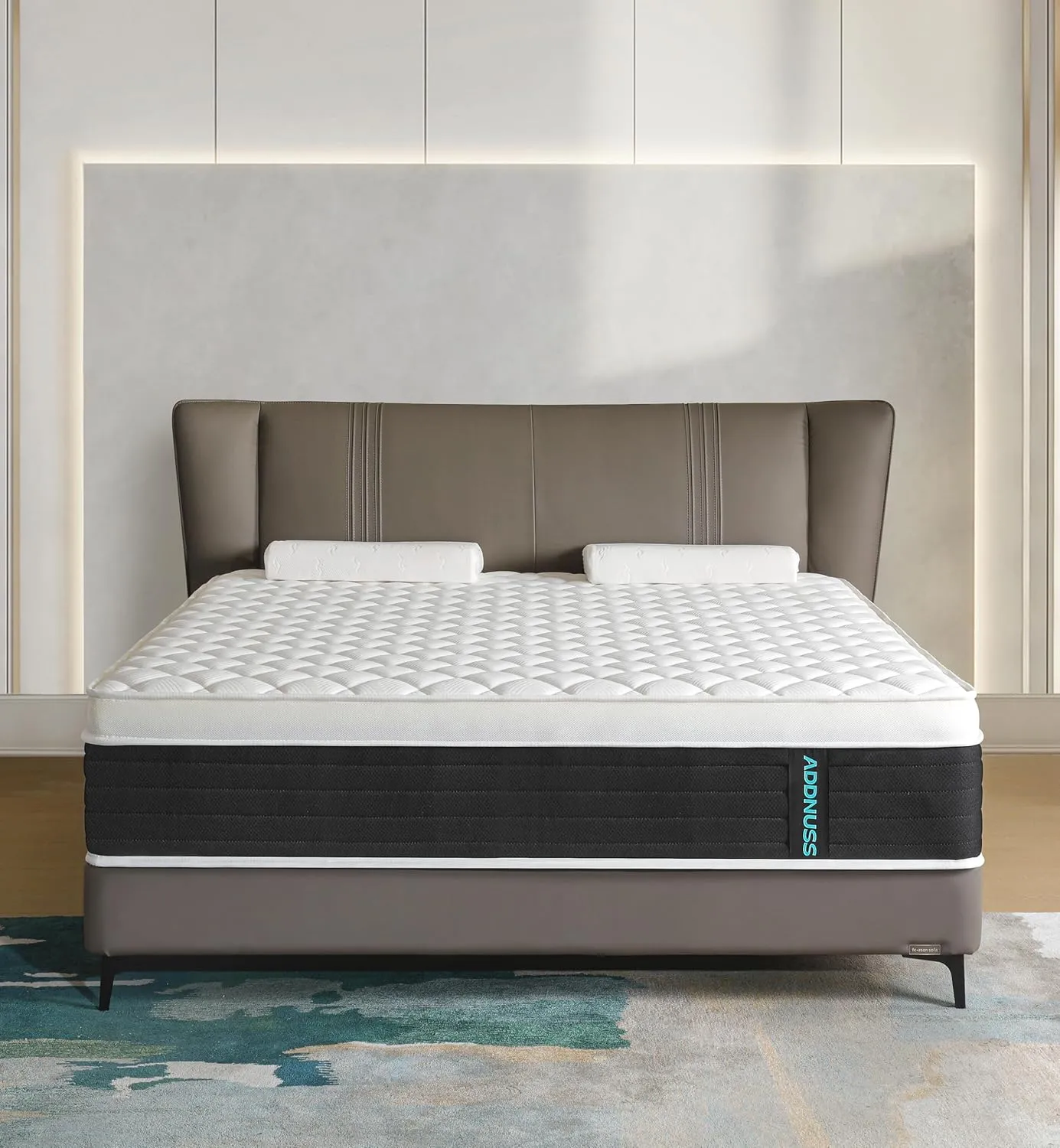 Queen Mattresses,12 Inch Memory Foam Hybrid Mattress in a Box with Individual Pocket Spring,Pressure Relief & Motion Isolation Queen Size Black Mattress,CertiPUR-US.