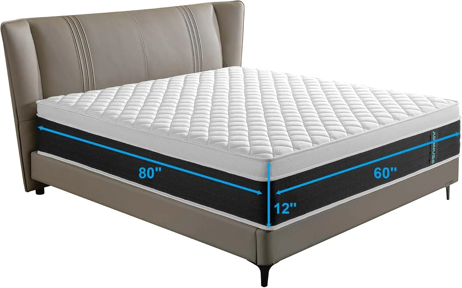 Queen Mattresses,12 Inch Memory Foam Hybrid Mattress in a Box with Individual Pocket Spring,Pressure Relief & Motion Isolation Queen Size Black Mattress,CertiPUR-US.