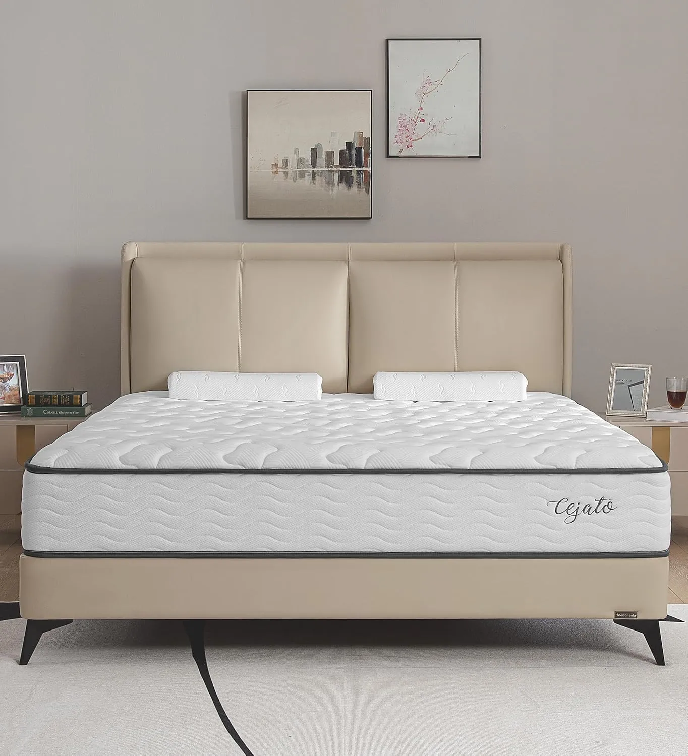 Queen Mattresses,12 Inch Queen Size Mattress in a Box,Memory Foam Hybrid White Mattress with Provide Support and Improve Sleep Mattresses,Medium Firm,CertiPUR-US.